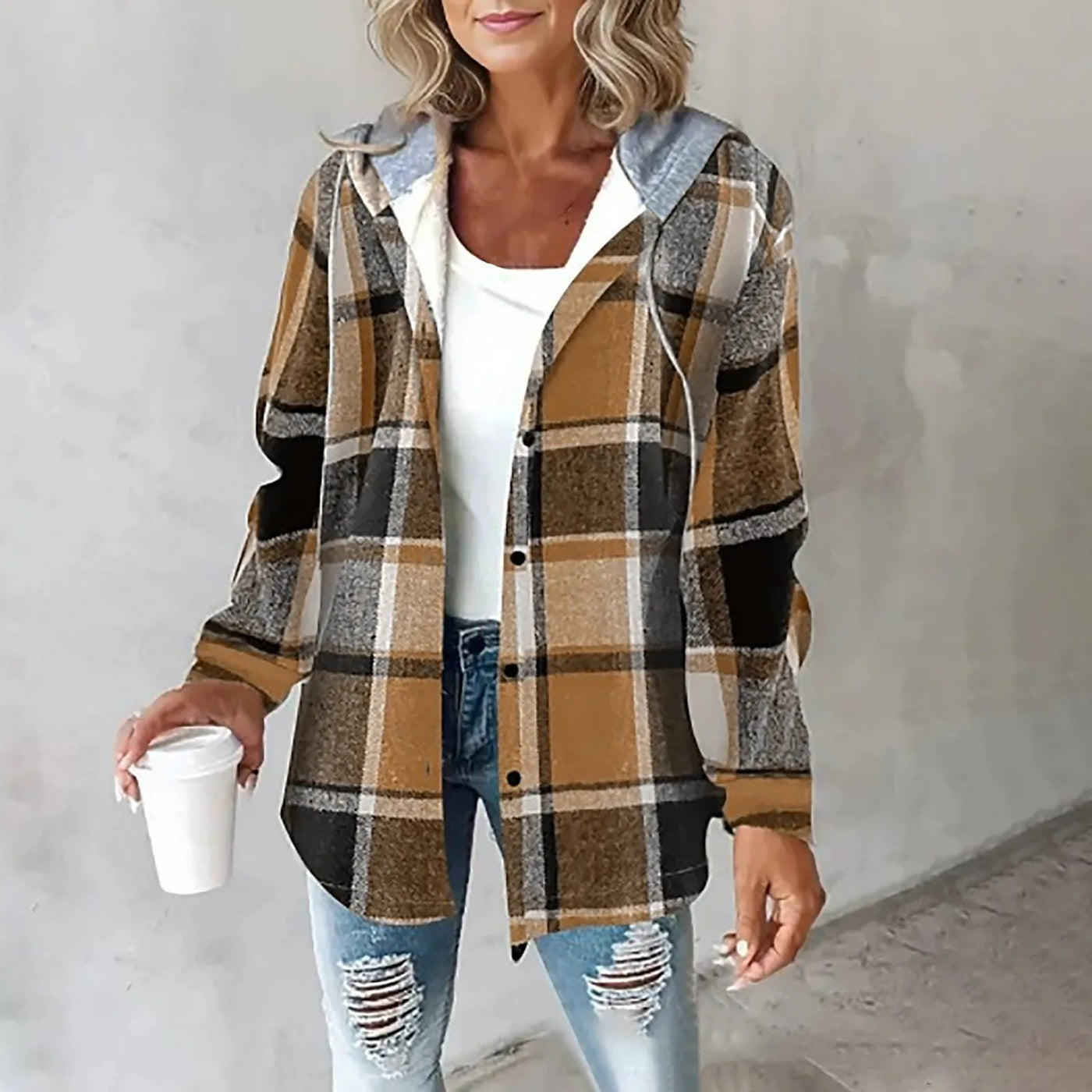 Rose™ | Stylish Hooded Flannel